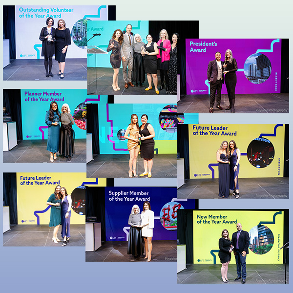 Image of Awards Recipients in a Series of Boxes