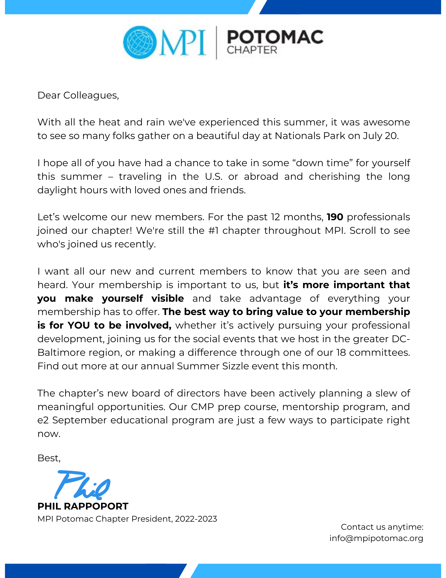 Phil's Aug 2023 Letter