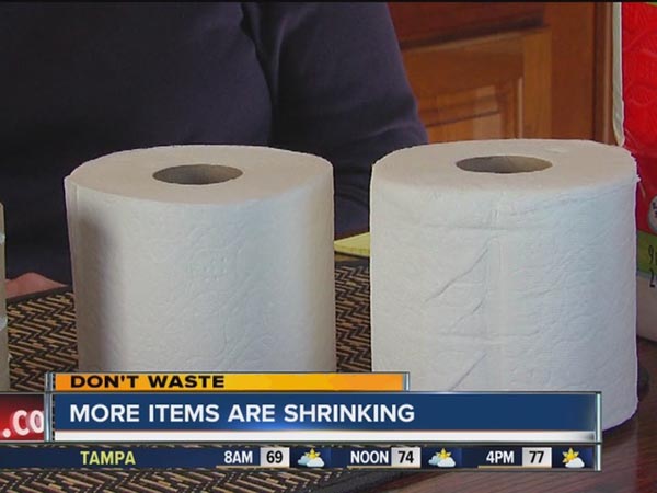 Toilet Paper Roll Size in U.S. 'Steadily Shrinking'