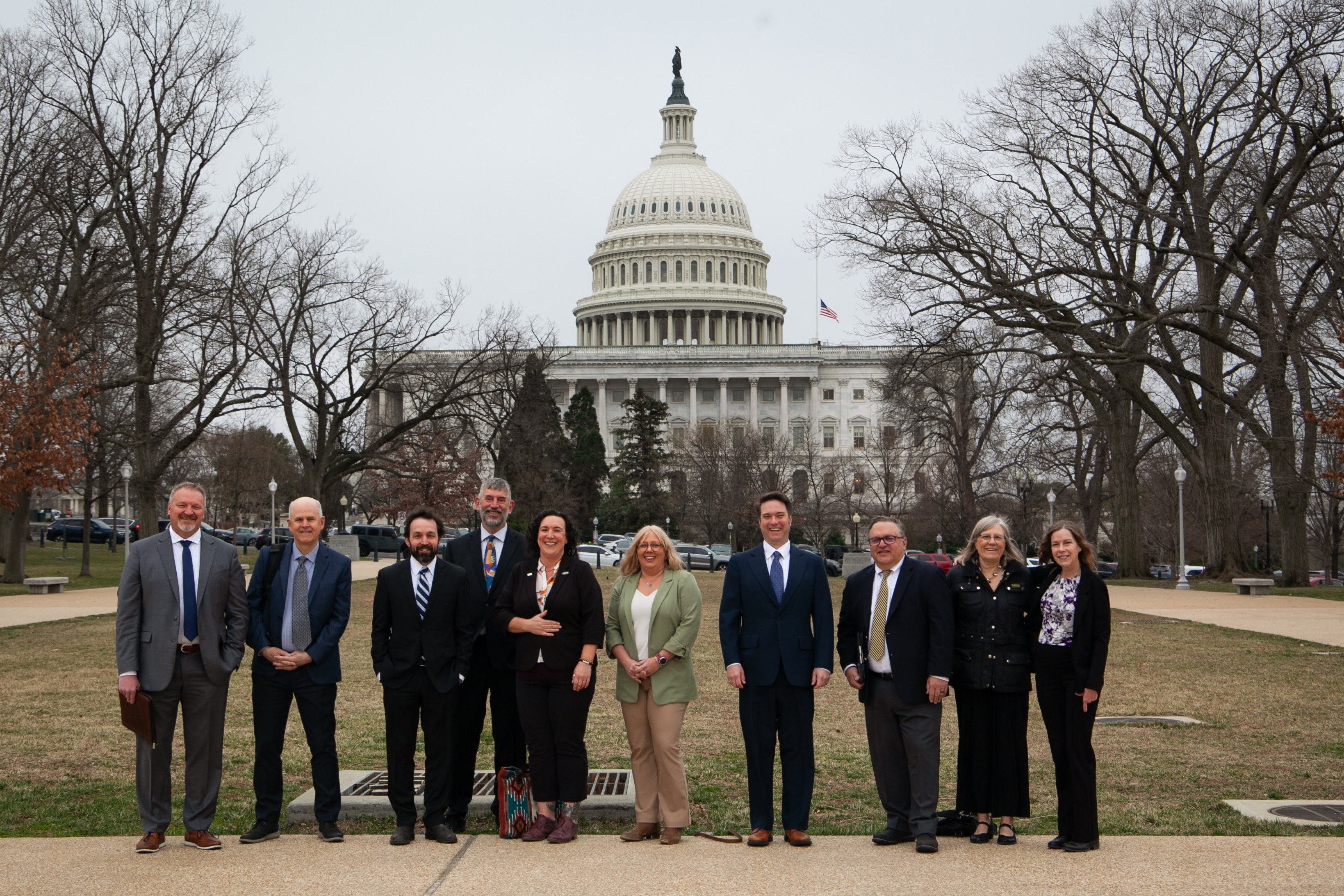 USCC staff and board members in front of the Capitol