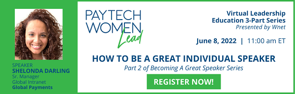 Wnet PayTechWomenLead #2: How to be a Great Individual Speaker