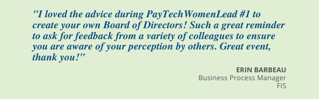 Quote from PayTechWomenLead #1